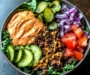 Healthy Burger Bowls with Special Sauce