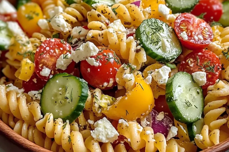 High Protein Greek Pasta Salad