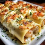 Irresistible Creamy Garlic Parmesan Shrimp Roll-Ups