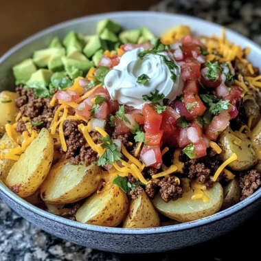 Loaded Potato Taco Bowl Recipe Easy Dinner Idea with 5 Quick Steps