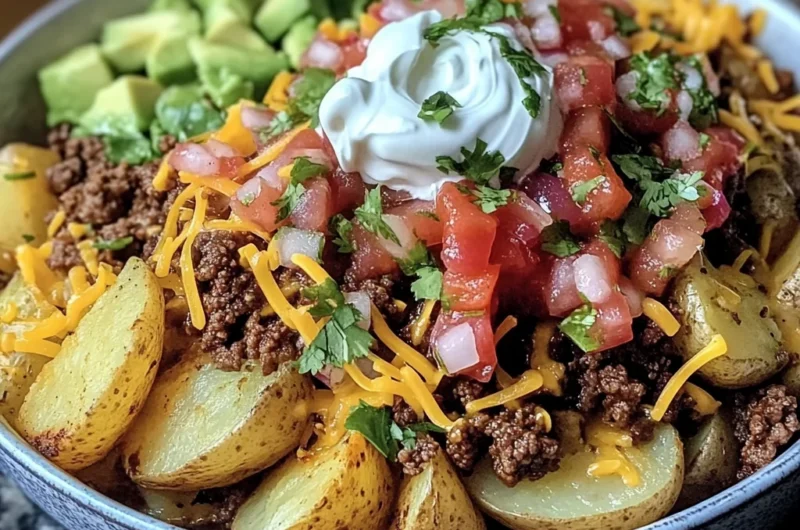 Loaded Potato Taco Bowl Recipe Easy Dinner Idea with 5 Quick Steps