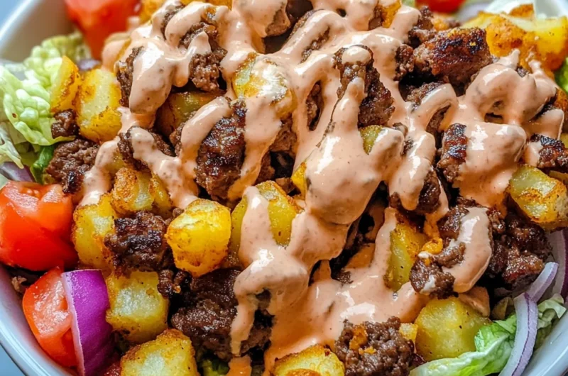 Loaded Smash Burger Bowls