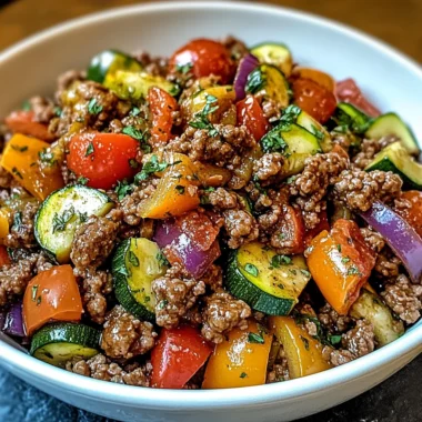 Mediterranean Ground Beef Stir-Fry
