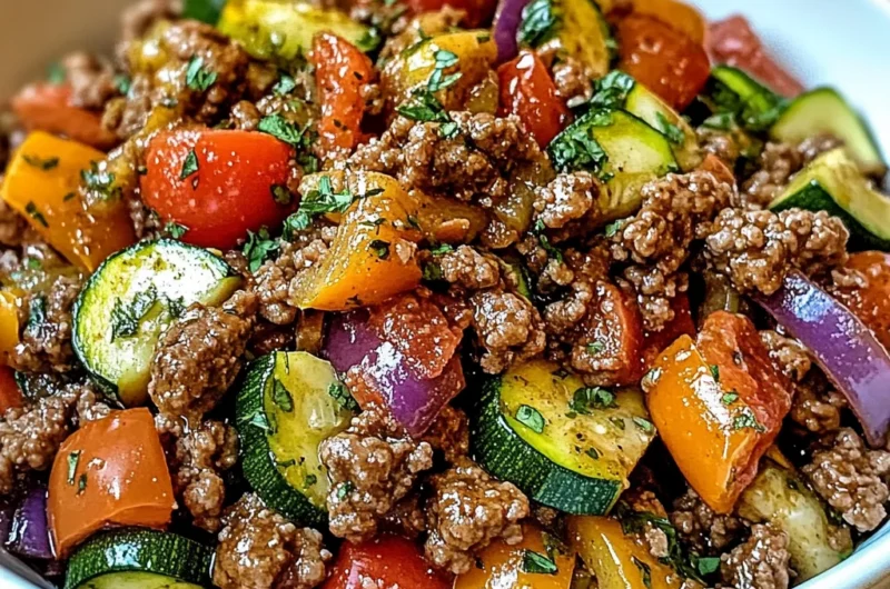 Mediterranean Ground Beef Stir-Fry
