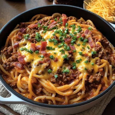 One Pot Cowboy Spaghetti