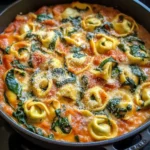 One Pot Creamy Spinach Tomato Tortellini