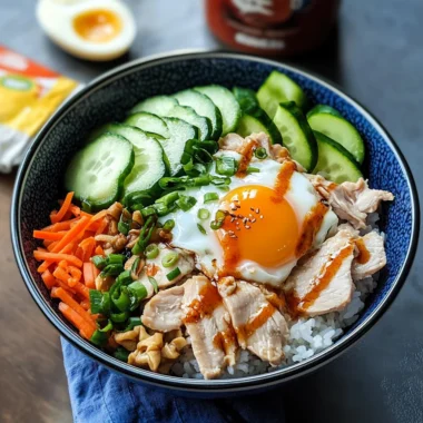 One Pot Hainanese Chicken Rice Bibimbap-Style