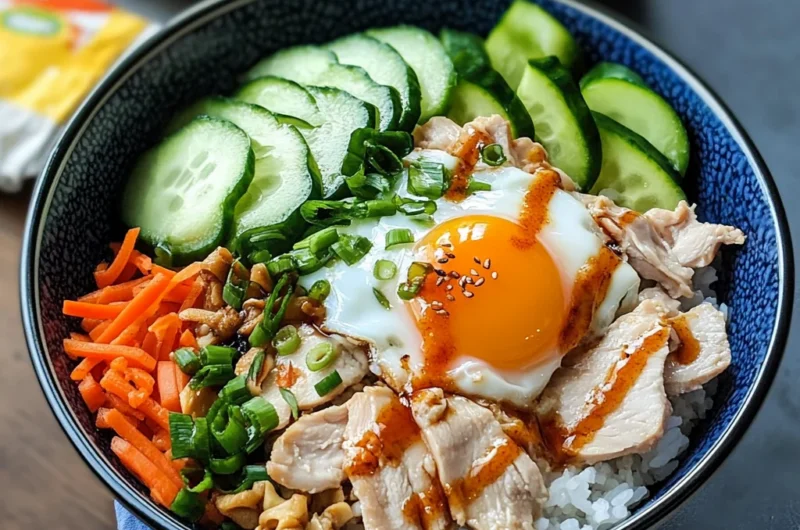 One Pot Hainanese Chicken Rice Bibimbap-Style