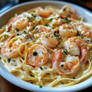 One Pot Shrimp and Crab Alfredo