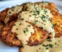 Parmesan Crusted Chicken with Creamy Garlic Sauce Delight