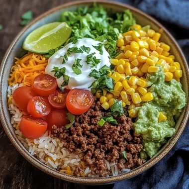 Savory Taco Rice Bowl: Comfort Food with a Twist