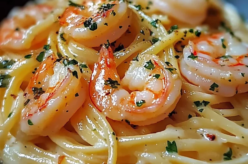 Shrimp Linguine creamy Quick and Easy Dinner Recipe