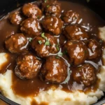 Slow Cooker Salisbury Steak Meatballs