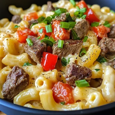 Steak & Pepper Jack Queso Mac