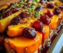 Autumn Vegetable Layer Bake with Cranberry-Maple Glaze
