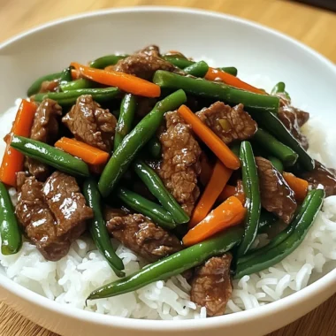 Beef Stir-Fry with Green Beans & Carrots
