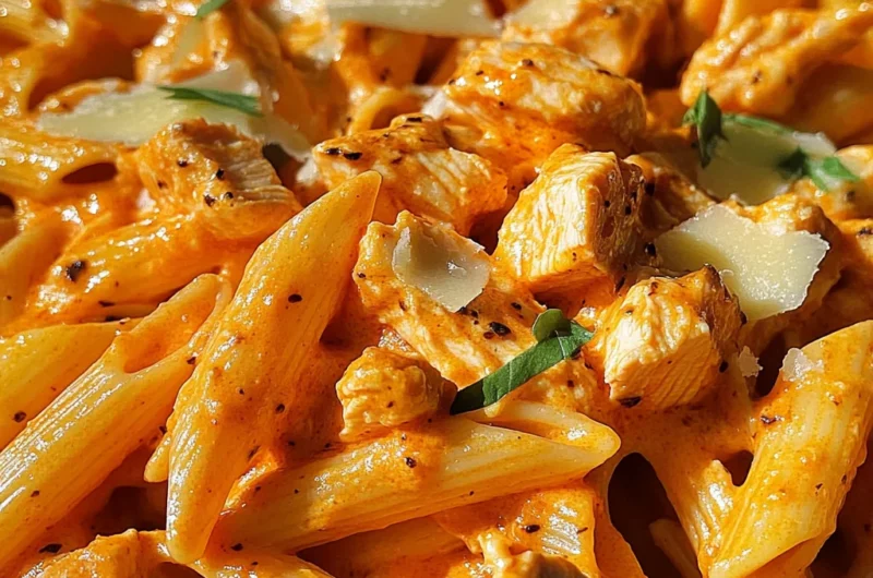 Bold Spicy Buffalo Pepper Jack Chicken Pasta Skillet