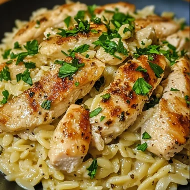 Boursin Orzo with Chicken