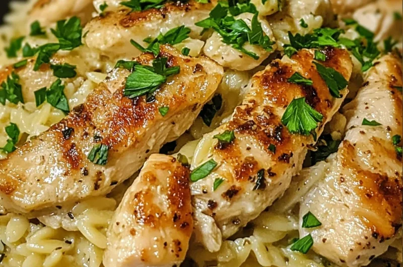 Boursin Orzo with Chicken