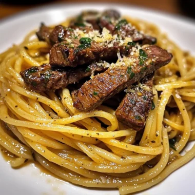 Cajun Garlic Butter Linguine with Tender Beef Strips