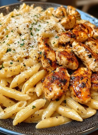 Chicken Penne in Cajun Mozzarella Garlic Butter Sauce