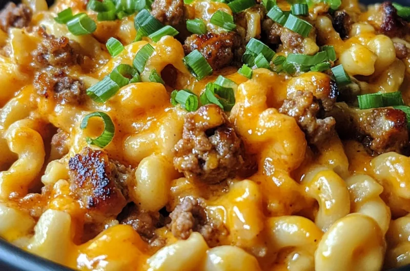 Creamy Buffalo Honey Garlic Sausage Mac