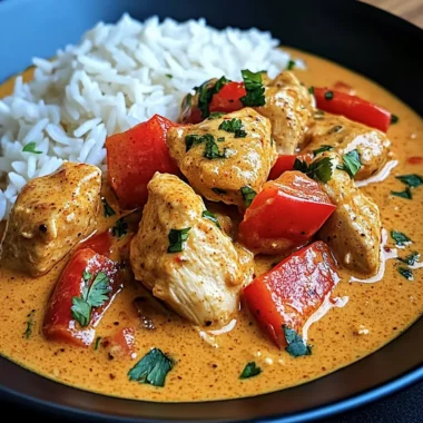 Creamy Chicken Paprika Curry with Rice