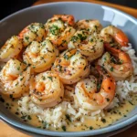 Creamy Garlic Butter Shrimp Bowl with Herb Rice