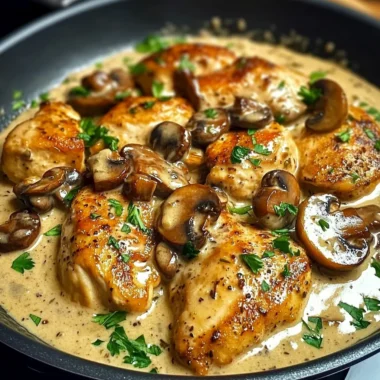 Creamy Garlic Mushroom Chicken Skillet