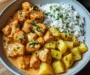 Creamy Golden Chicken Bowl with Herb Potatoes & Rice