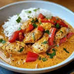 Creamy Paprika Chicken with Steamed Rice