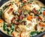 Creamy Slow-Cooked Chicken Stroganoff with Spinach, Bacon, Mushrooms & Carrots