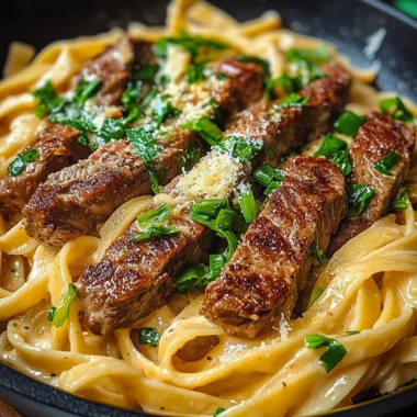 Creamy Smoky Garlic Butter Buffalo Steak Pasta Skillet
