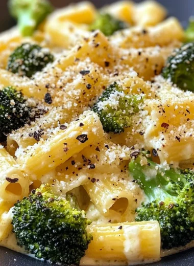 Easy Skillet Ricotta Pasta with Roasted Broccoli