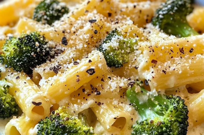 Easy Skillet Ricotta Pasta with Roasted Broccoli