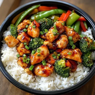 Epic Chili Garlic Chicken Bowl with Veggie Crunch & Steamed Rice