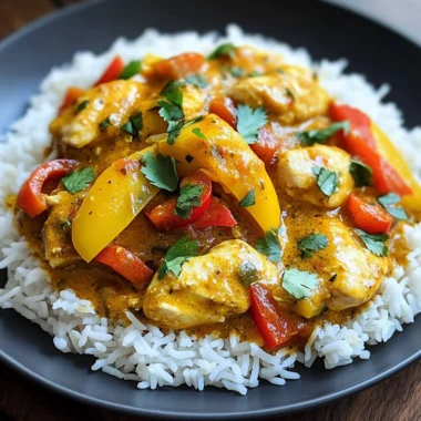 Epic Golden Chicken Curry with Sweet Peppers & Fluffy Rice