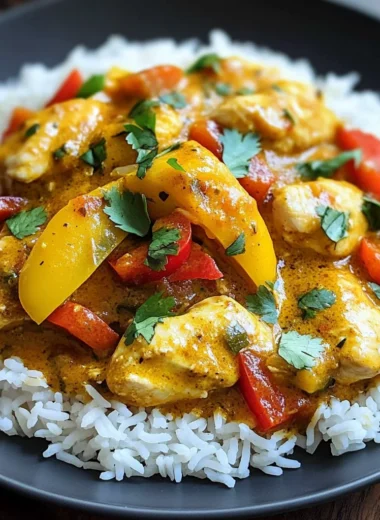 Epic Golden Chicken Curry with Sweet Peppers & Fluffy Rice
