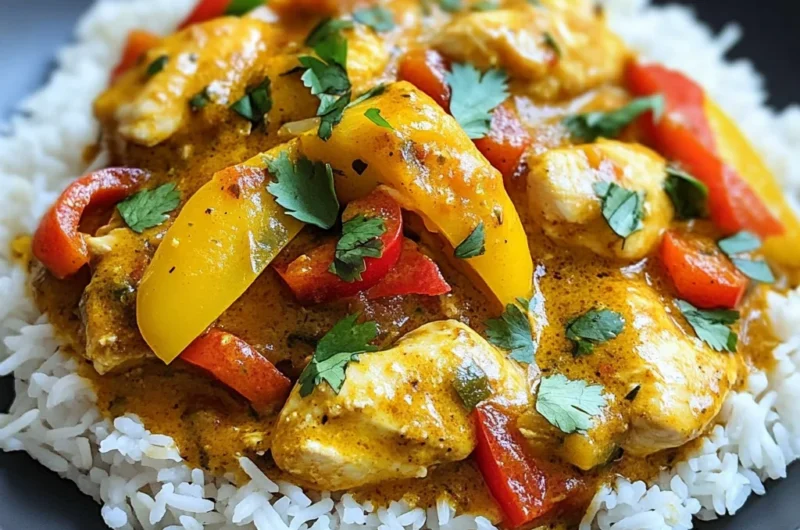 Epic Golden Chicken Curry with Sweet Peppers & Fluffy Rice