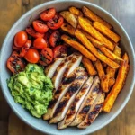 Epic Grilled Chicken Bowl with Sweet Potato Fries & Guac