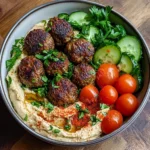 Epic Mediterranean Meatball & Hummus Bowl
