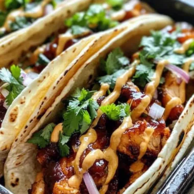 Garlic Butter Honey BBQ Chicken Tacos: Sweet, Savory & Irresistible!