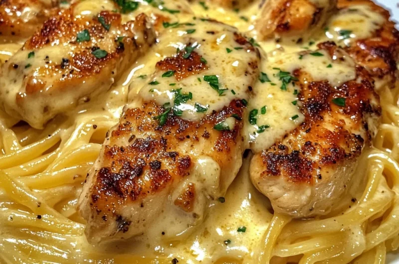 Garlic Cajun Velveeta Chicken Linguine Alfredo