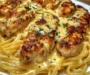 Garlic Cajun Velveeta Chicken Linguine Alfredo