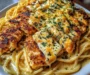 Garlic Parmesan Chicken Spaghetti in Spicy Three-Cheese Cajun Cream Sauce