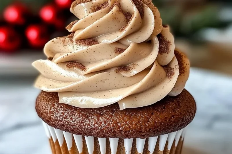 Gingerbread Cupcakes with Cinnamon Frosting