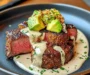 Grilled Sesame-Crusted beef Tenderloin with Creamy Sauce