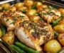 Herb-Roasted Chicken Breast with Garlic Potatoes & Green Beans