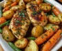 Herb-Roasted Chicken Breasts with Potatoes, Carrots & Green Beans