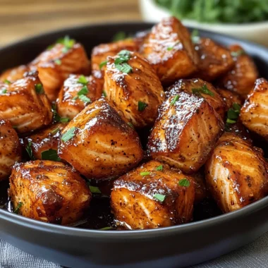 Hot Honey Salmon Bites
